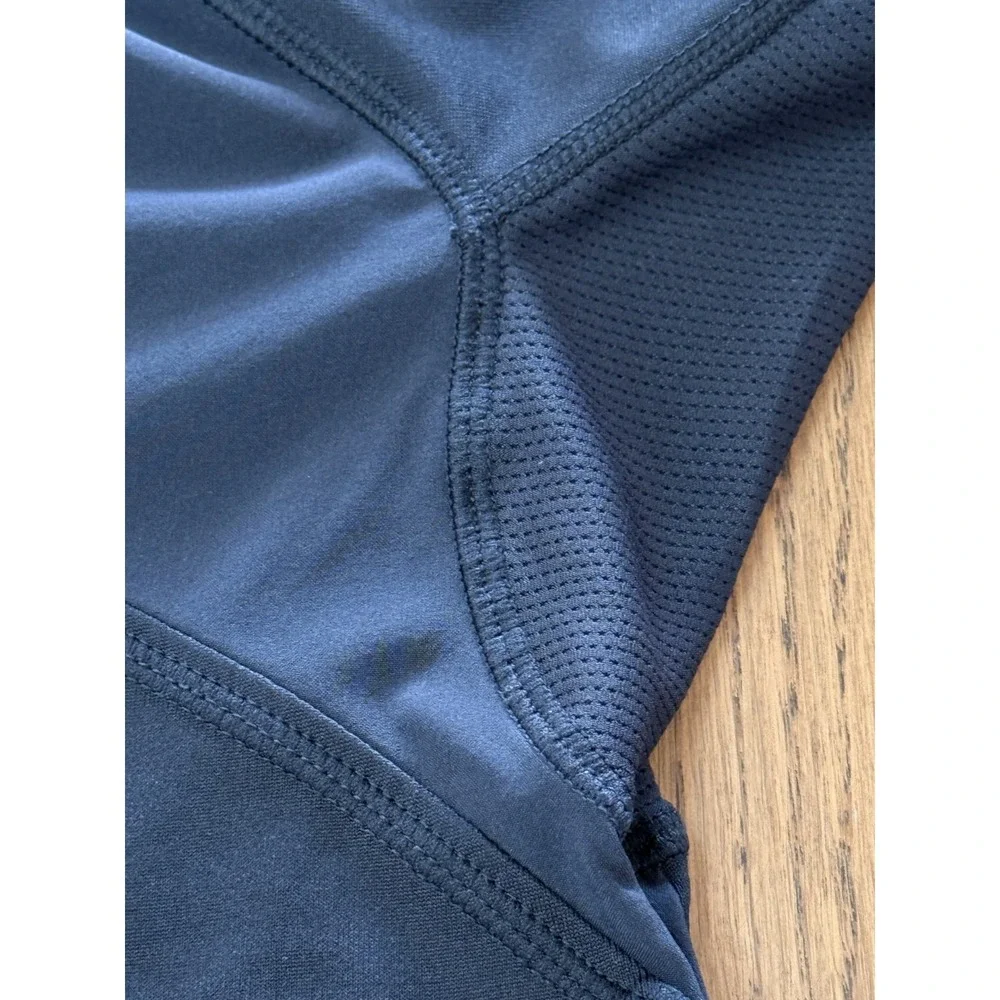 Athleta Womens Large Black 1/2 Zip Pullover Athletic Top Thumbholes Running - Picture 7 of 11